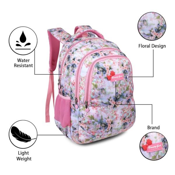 BEAUTY GIRLS BY HOTSHOT 1577 |School Bag|Tuition Bag|College Backpack|For Girls & Women|18 Inch|30 L Waterproof School Bag