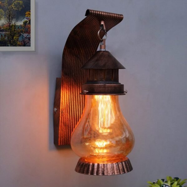 Homesake Wall Light Antique Home Decor Wall Lamp, Mandir Balcony Decoration Items Outdoor, Lanterns Home Decor Items for Living Room, Diwali Decoration Items for Home Decor (Pack of 1)