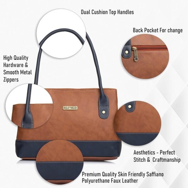 Fostelo Women's Vegan Leather Zara Handbags Shoulder Hobo Bag Ladies Purse (Medium)