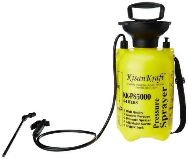 Kisan Kraft KK-PS5000 Pressure Spray Pump 5L| Gardening Water Pump Sprayer | Plant Water Sprayer for Home Garden | Spray Bottles for Garden Plants and Lawn | Plant Watering Can | Color May Vary)