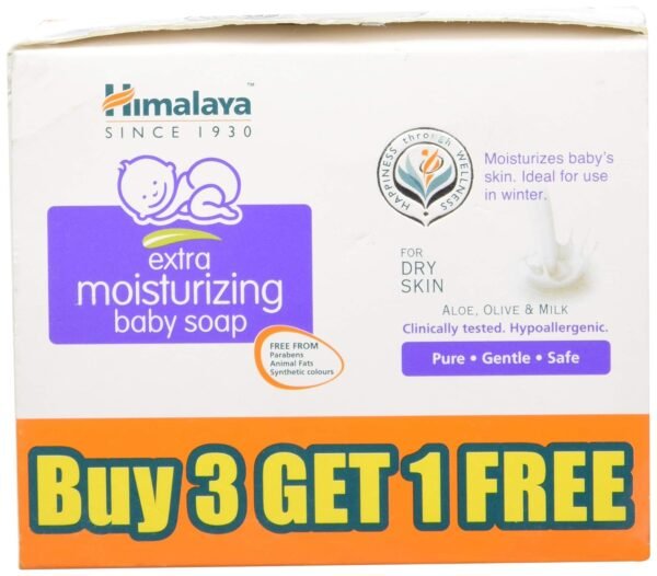 Himalaya Herbals Babycare Gift Pack & Himalaya Extra Moisturizing Baby Soap (75g, Buy 3 Get 1 Free)