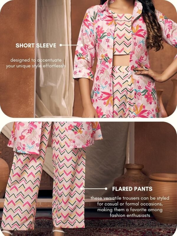 GRECIILOOKS Rayon 3 Piece Co-Ord Set For Women | Formal/Office Co-Ord Set For Women | Blazer Co-Ord Set For Women