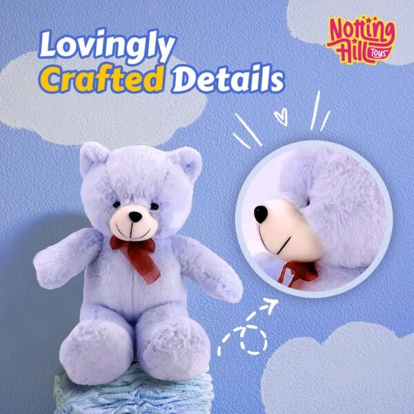 Notting Hill Plush Blue Teddy Bear 42cm for Infants Toddlers and Kids | Soft Lovable Stuffed Toy | Ideal Gift | Safe Fun and BIS-Compliant