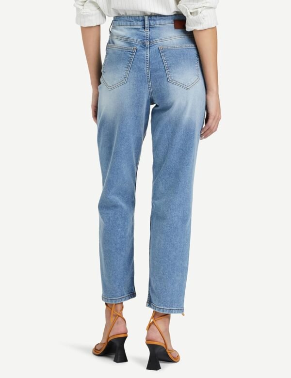 Amazon Brand - Symbol Women's High Rise Ankle Length MOM Fit Jeans