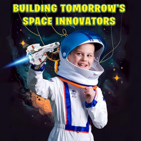 The Little Ones Robot Toys - Robot Kit, Space Toys,Solar STEM DIY Toys For Kids,Astronaut Toy,Best Birthday Gifts For Boys & Girls Age 6-8-10-12-14 Years Old,Rocket Model [ NEW 6IN1 SOLAR SPACE FLEET]