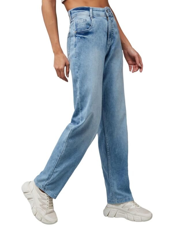 Miss Chase Women's Wide Leg High Rise Regular Length Stretchable Denim Jeans