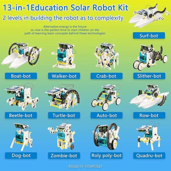 Bestie toys 13-in-1 Solar Robot Toys for Ages 8 9 10 11 12 Year Old Boys Girls, STEM Science Kits for Kids Age 8-12, Building Experiments Robotics Kit STEM Projects for Kid Christmas Birthday Gifts