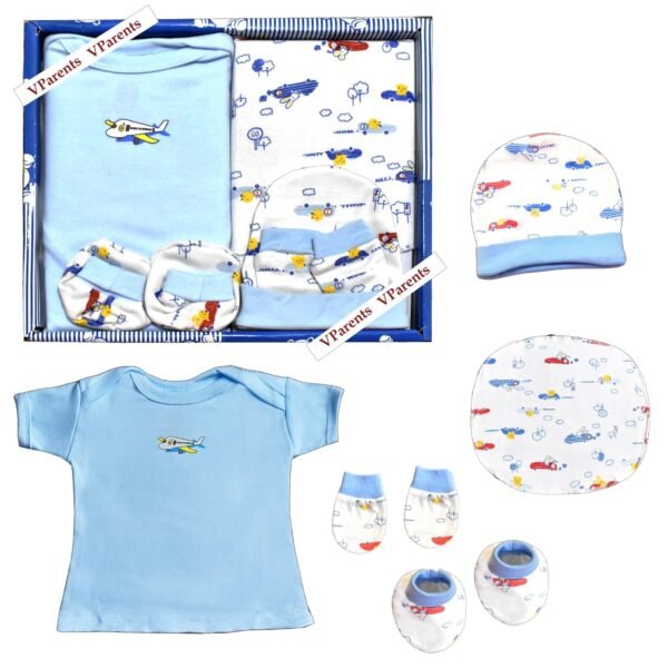 Vparents Baby Gift Box Pack of 5|Baby Care Products Gift Box | Newborn Baby Essentials | New Born Baby Gifts | Baby Shower Gift |Bitsy (Blue) 110338