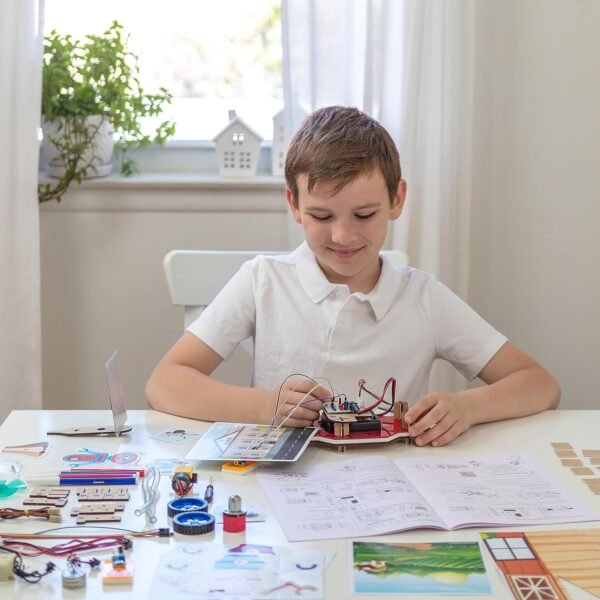 ButterflyEdufields 10in1 STEM Robotics kit | Robot Toys for Kids Ages 8 9 10 11 12 Years Old Boys Girls | 50+ Parts, Electronics Sensor Modules | No Coding Required | Birthday Gift for Kids Ages 8+