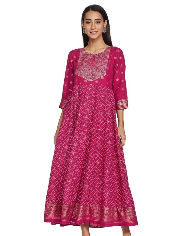 Rangriti Women's Rayon Classic Ankle Length Dress