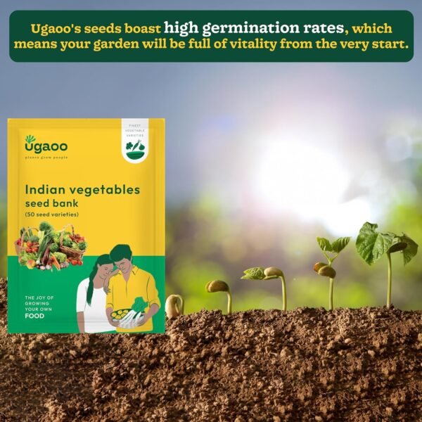 UGAOO Indian Vegetable Seeds Bank For Home Garden 50 Varieties - 2255 Seeds