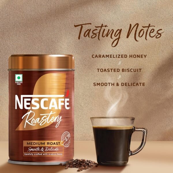 NESCAFE Roastery | Medium Roast | Crafted by Master Roasters | Elevate your coffee experience | Smooth & Delicate Taste | Premium Imported Coffee | 95g Tin (New Launch)