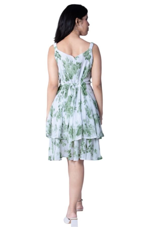 Lalaji Garments Floral Printed Western Dress for Women | One Piece Casual Dress | Mini Club Party Dress | Knee-Length Dress | Bodycon Midi Dress