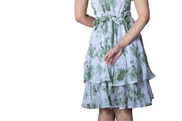 Lalaji Garments Floral Printed Western Dress for Women | One Piece Casual Dress | Mini Club Party Dress | Knee-Length Dress | Bodycon Midi Dress