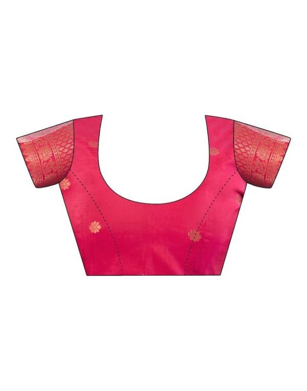SIRIL Women's Kanjeevaram Silk Blend Banarasi Jacquard Saree With Unstitched Blouse Piece