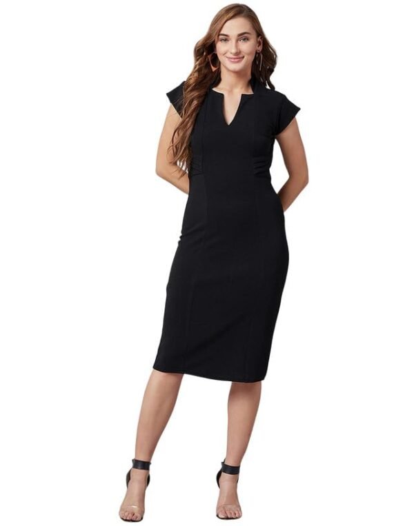SIRIL Women's Lycra Bodycorn Knee-Length Dress | One Piece Dress
