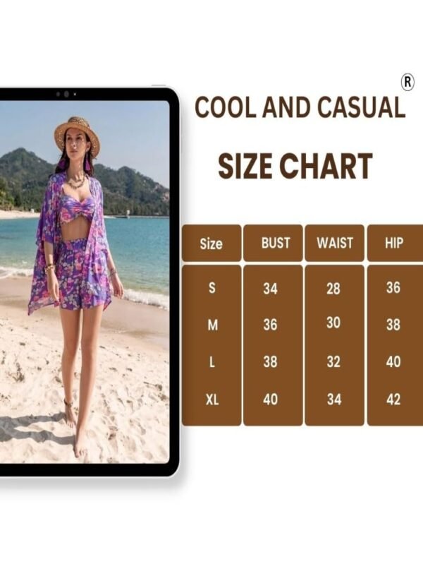 COOL AND CASUAL Beach Dresses for Women Co Ord Set Three Piece Dress Beach Wear for Women Goa Dresses