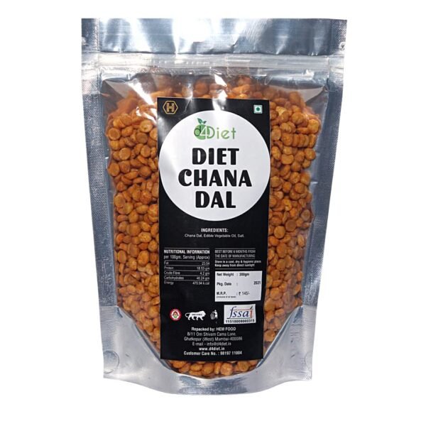D4Diet Diet Chana Dal, 400g - High Protein, High Fibre, Gluten Free Snack/Healthy Namkeen/Diet Namkeen