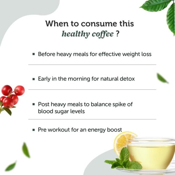 Neuherbs Green Coffee Premix | Coffee Beans Extract With Chlorogenic Acid | For Weight Management | Easy to carry & consume 30 Sachet (Lemon Flavoured)