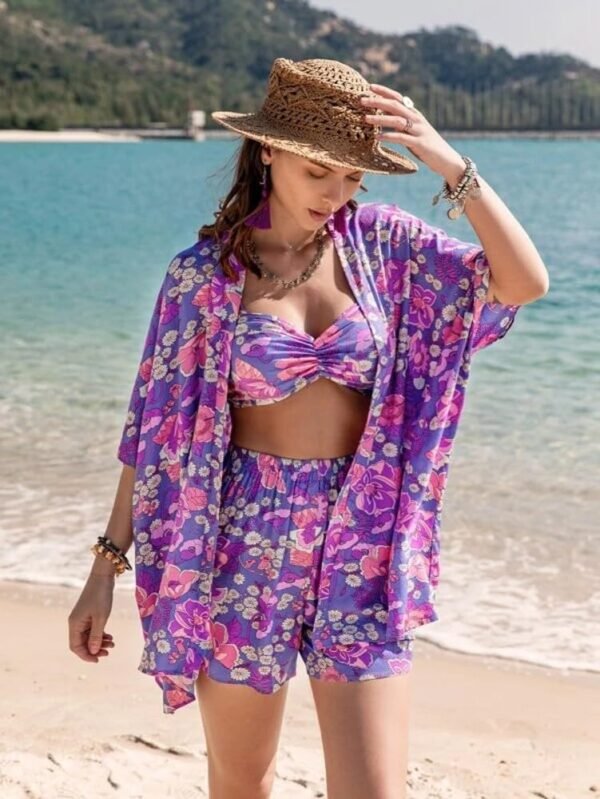 COOL AND CASUAL Beach Dresses for Women Co Ord Set Three Piece Dress Beach Wear for Women Goa Dresses