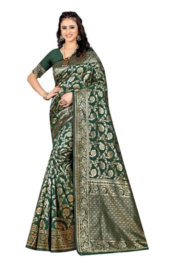 Sugathari Women's Banarasi Saree Pure Kanjivaram Silk Saree Soft new ladies 2023 Design Wear Pattu Sarees Latest Cotton Party Sari collections With Blouse Piece for Wedding sadi (PARI 164 WINE)
