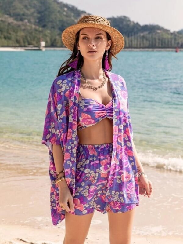 COOL AND CASUAL Beach Dresses for Women Co Ord Set Three Piece Dress Beach Wear for Women Goa Dresses