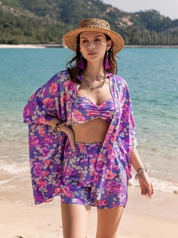 COOL AND CASUAL Beach Dresses for Women Co Ord Set Three Piece Dress Beach Wear for Women Goa Dresses