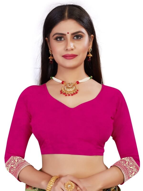 C J Enterprise Women's Pure Kanjivaram Silk Saree Banarasi Soft Sari With Blouse Piece for Wedding (Pari124-11) (Rani Pink)