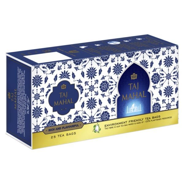 Taj Mahal Brooke Bond, 25 Tea Bags, 47.5 Grams (1.9 g each), Vegetarian