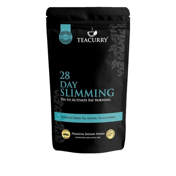 TEACURRY 28 Day Slimming Tea For Weight Loss With Free Diet Chart|100 Gms Loose Tea|Slimming Tea Helps Lose Weight,Reduce Tummy,Prevent Ageing|Weight Loss Green Tea,100 grams