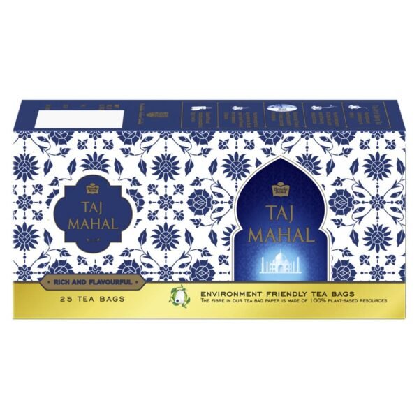 Taj Mahal Brooke Bond, 25 Tea Bags, 47.5 Grams (1.9 g each), Vegetarian
