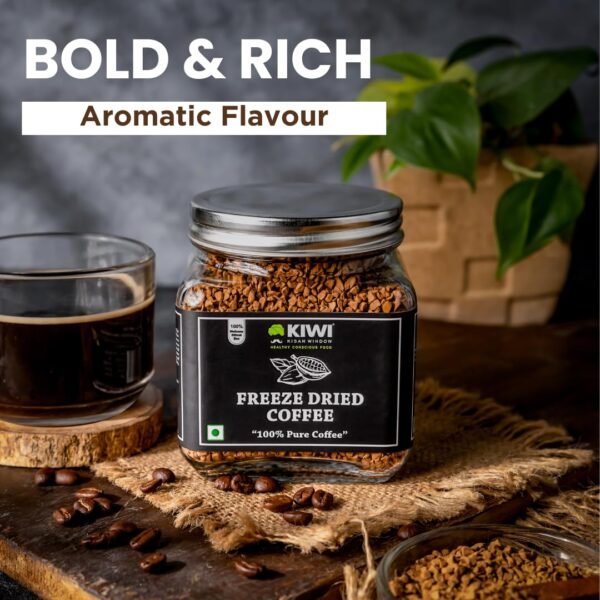 KIWI ( Kisan Window) Freeze Dried Coffee- 150g | 100% Arabica Coffee | Premium Arabica Coffee Blend | For Flavour Rich Cappuccino & Intense Espresso | Instant Arabica Coffee | Aromatic & Flavour Rich Arabica Coffee |- 150g