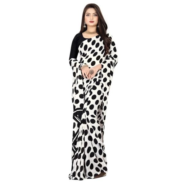 ANAND Sarees Georgette Printed Saree with Blouse Piece(AT_1613_4)