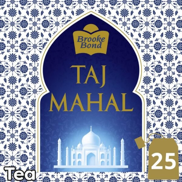 Taj Mahal Brooke Bond, 25 Tea Bags, 47.5 Grams (1.9 g each), Vegetarian
