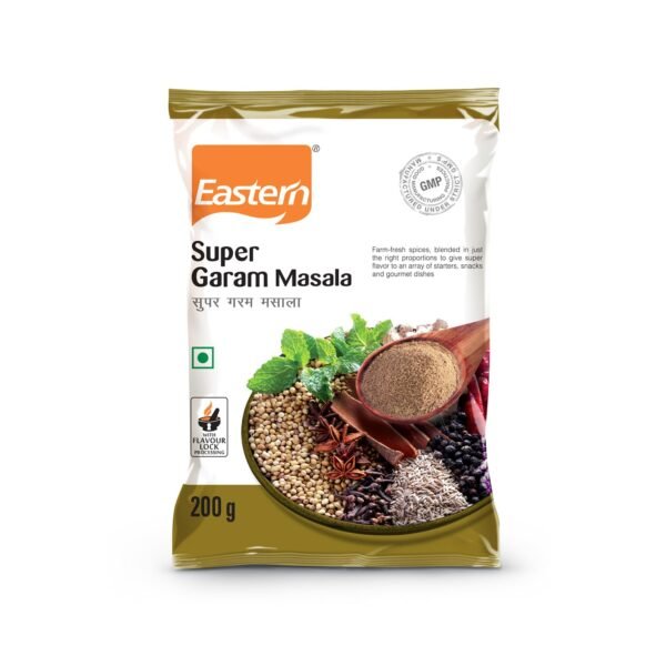 Eastern Super Garam Masala Powder | No Added Preservatives | Prepare Vegetables, Meat, Egg, Biryani, Peas, Ghee Rice, Samosa & Chana Curries at Home | 200g