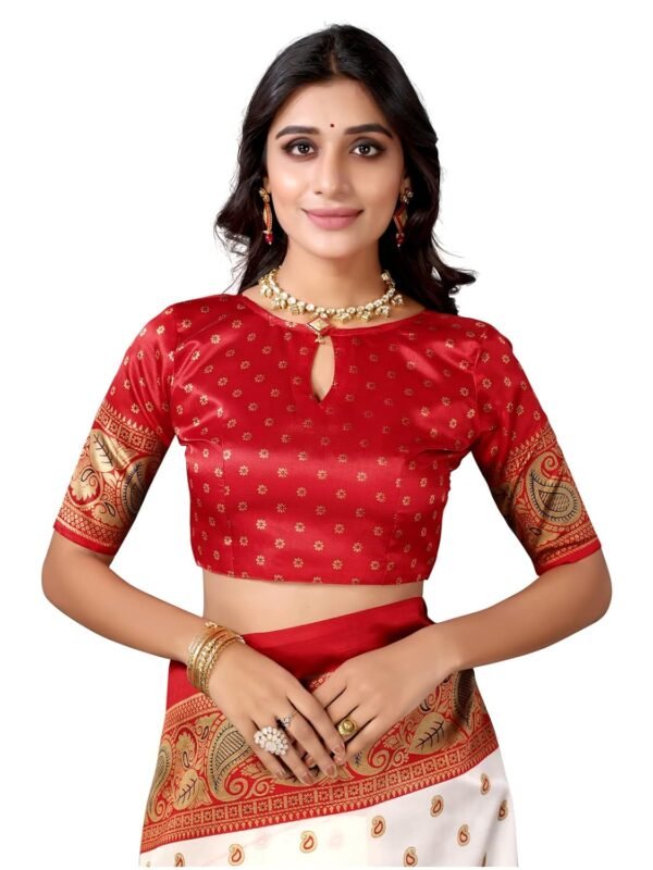 SIRIL Women's Printed Silk Saree with Blouse