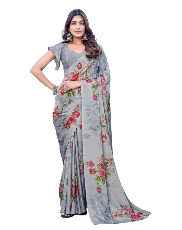 Yashika Women's Elegant Chiffon Saree Set with Blouse Piece - Elevate Your Style with This Trendy Ensemble!