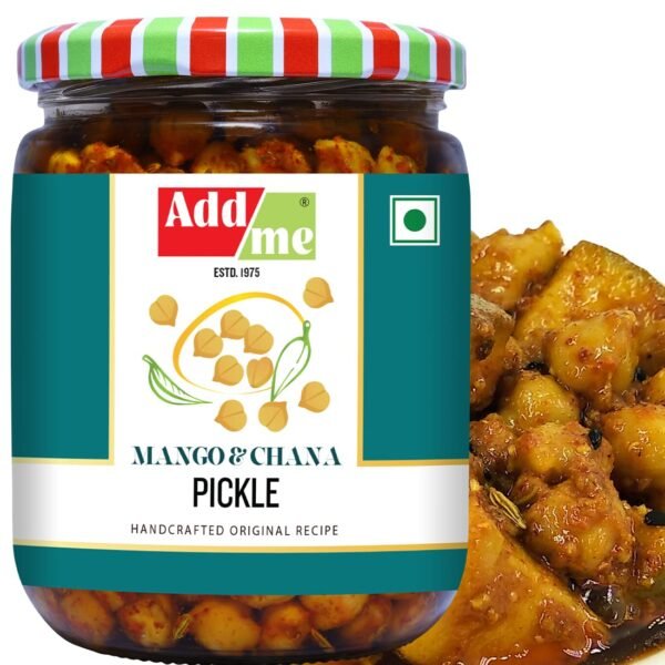 Add me Homemade aam AUR Chane ka achar 500gm, Fresh Mango & Chana Pickle 500 gm Glass Pack
