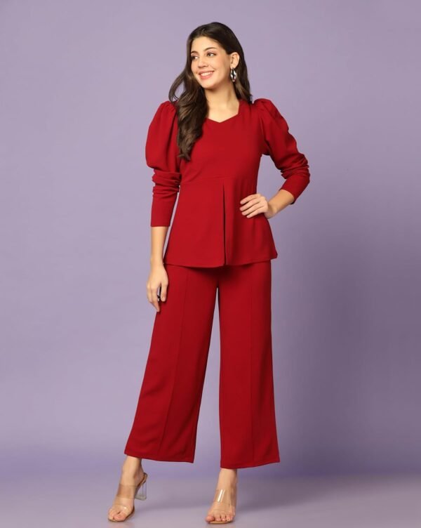 GRECIILOOKS Spandex Ethnic Wear Co Ord Set for Women | Co Ord Set for Women Stylish | Festive Co Ord Set for Women | Travel Co Ord Set for Women | Full Sleeve Women Co-Ord Set