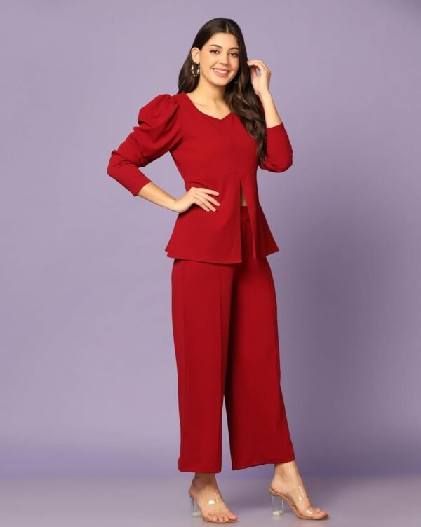 GRECIILOOKS Spandex Ethnic Wear Co Ord Set for Women | Co Ord Set for Women Stylish | Festive Co Ord Set for Women | Travel Co Ord Set for Women | Full Sleeve Women Co-Ord Set