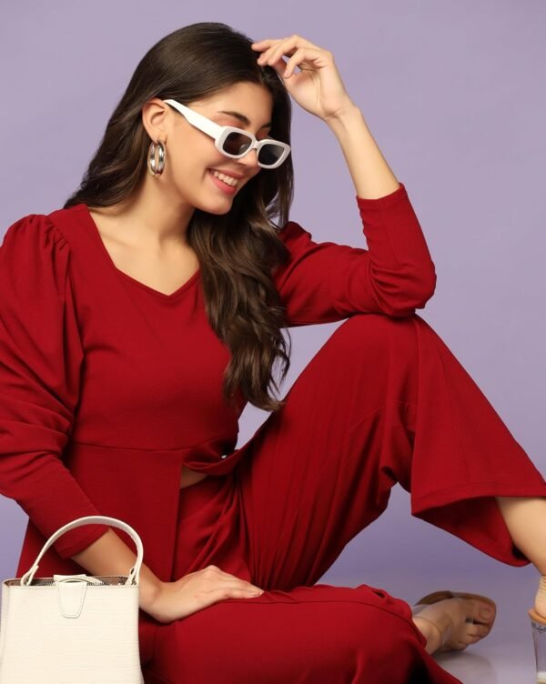 GRECIILOOKS Spandex Ethnic Wear Co Ord Set for Women | Co Ord Set for Women Stylish | Festive Co Ord Set for Women | Travel Co Ord Set for Women | Full Sleeve Women Co-Ord Set