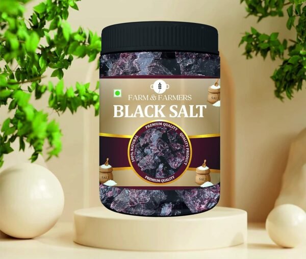 Farm & Farmers Black Salt Whole/Kala Namak, 400 gm