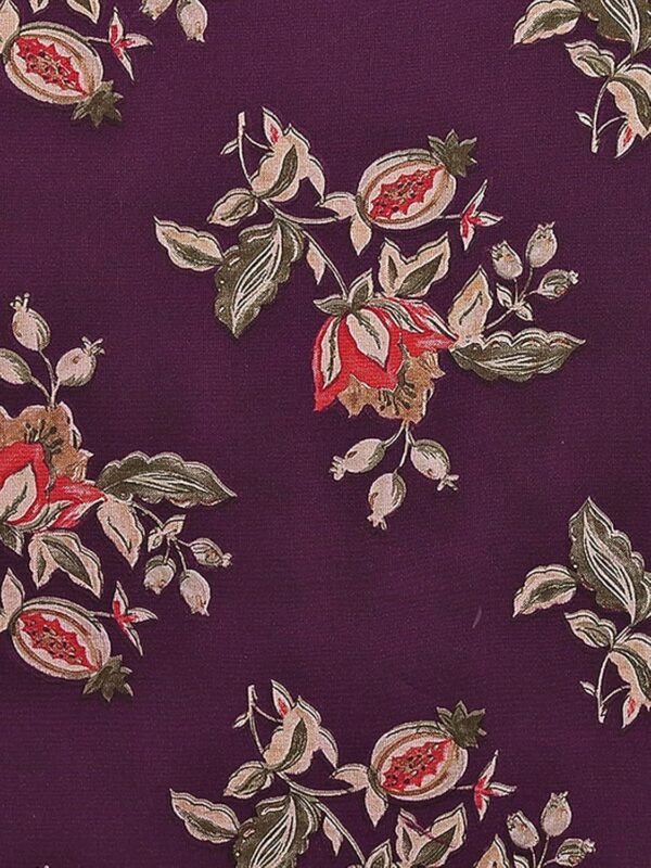 SIRIL Women's Floral Printed Georgette Saree with Unstitched Blouse Piece