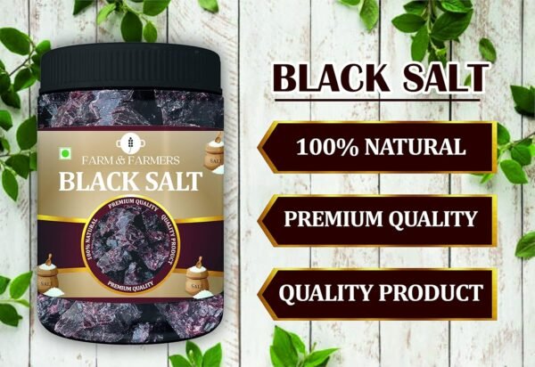 Farm & Farmers Black Salt Whole/Kala Namak, 400 gm