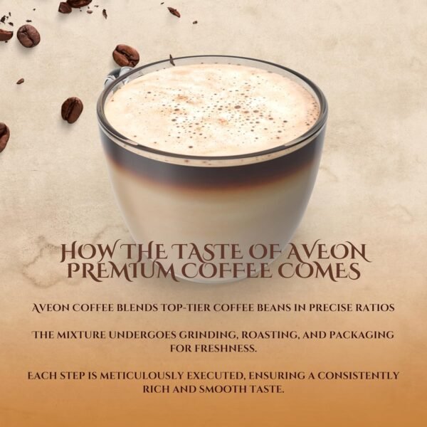 Aveon Café Premium Instant Coffee - 100g Jar | Finely Agglomerated Blend for Rich Aroma & Smooth Flavor | Crafted with Arabica and Robusta | 100% Coffee Perfection - 100g
