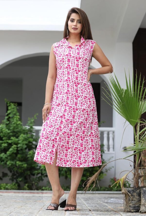 CHANDORA Women's Cotton Blend Casual Summer Dresses One Piece Dress Midi Dress Maxi