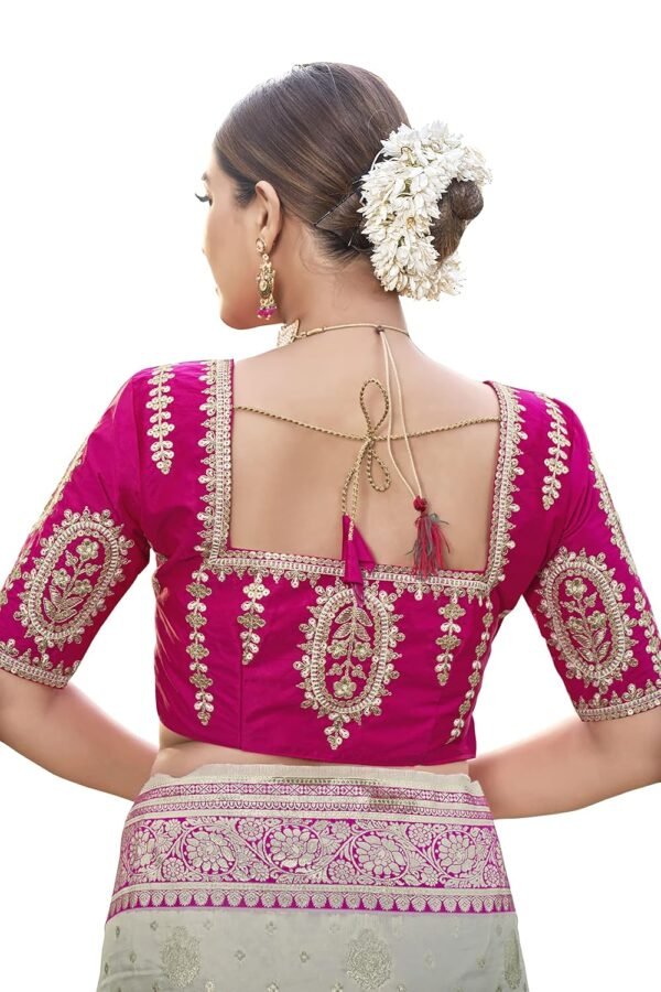 MANOHARI adorable woven pattern Banarasi Silk saree for women with Blouse Piece