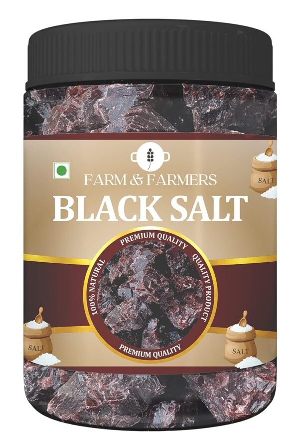 Farm & Farmers Black Salt Whole/Kala Namak, 400 gm