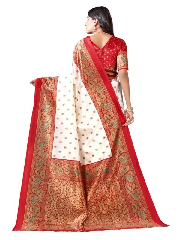 SIRIL Women's Printed Silk Saree with Blouse