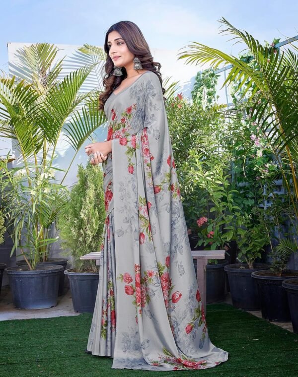 Yashika Women's Elegant Chiffon Saree Set with Blouse Piece - Elevate Your Style with This Trendy Ensemble!